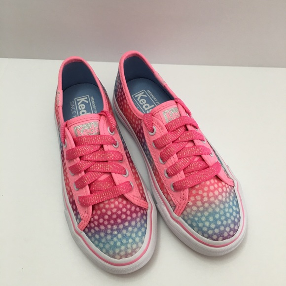 Keds Other - Keds Girls Double Up Pink Multi Dot Sneaker